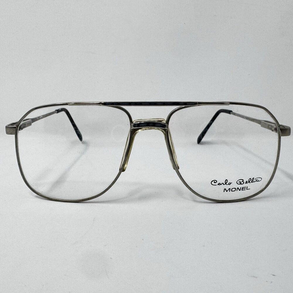 Carlo Bellini Vintage Silver Gold Monel Eyeglass Frames 56-17-140